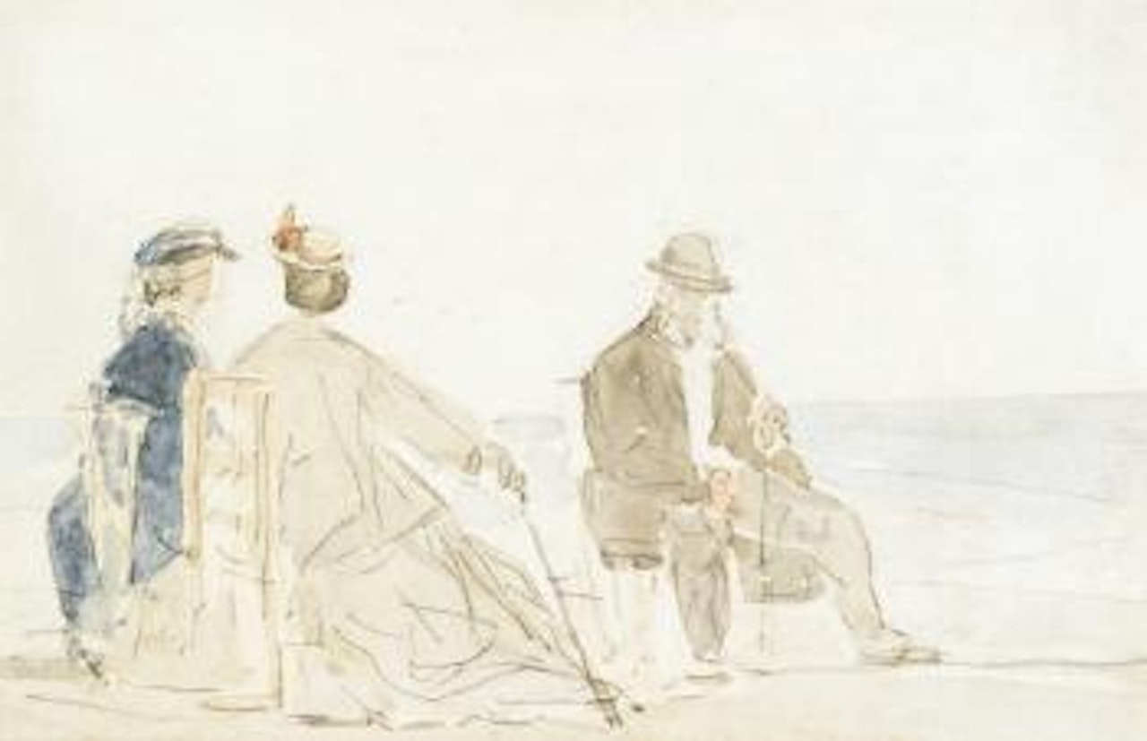 Etude de scene de plage by Eugène Boudin