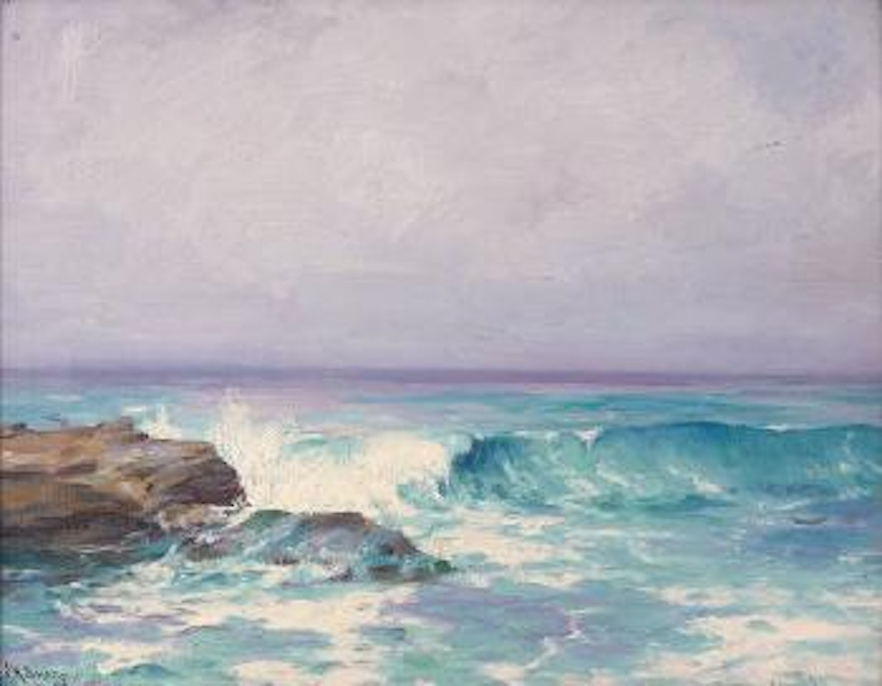 La Jolla breakers by Joseph Henry Sharp