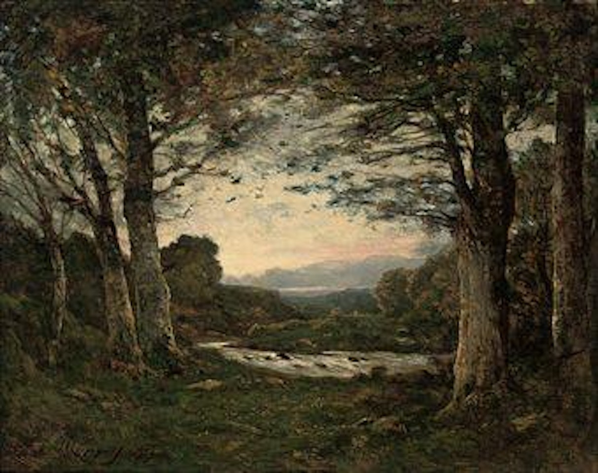 Towards the end of the day, the Côte d'Azur by Henri Harpignies