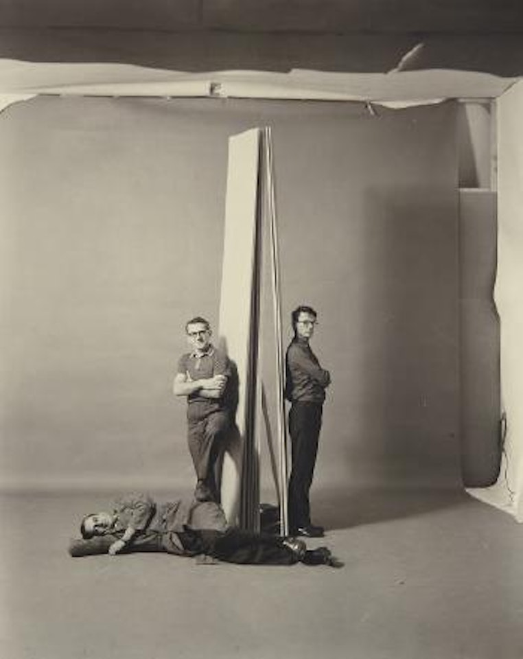 Self-Portrait with Henry Wolf and Undentified Man by Richard Avedon