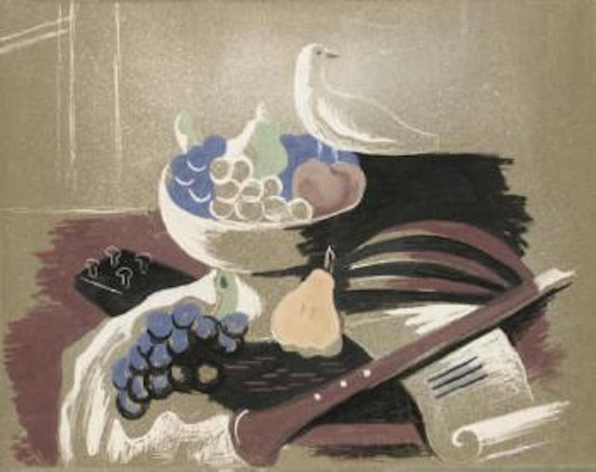 Piccione e fruttiera by Gino Severini