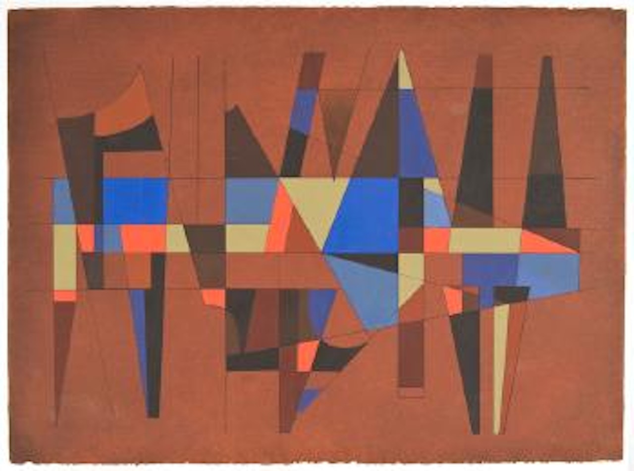 Abstract composition by Carlos Mérida
