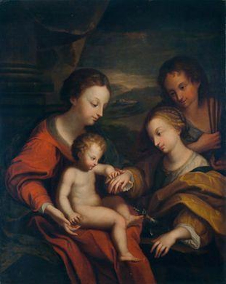 Die mystische vermählung der hl. Katharina von Alexanrien by Simone Pignoni
