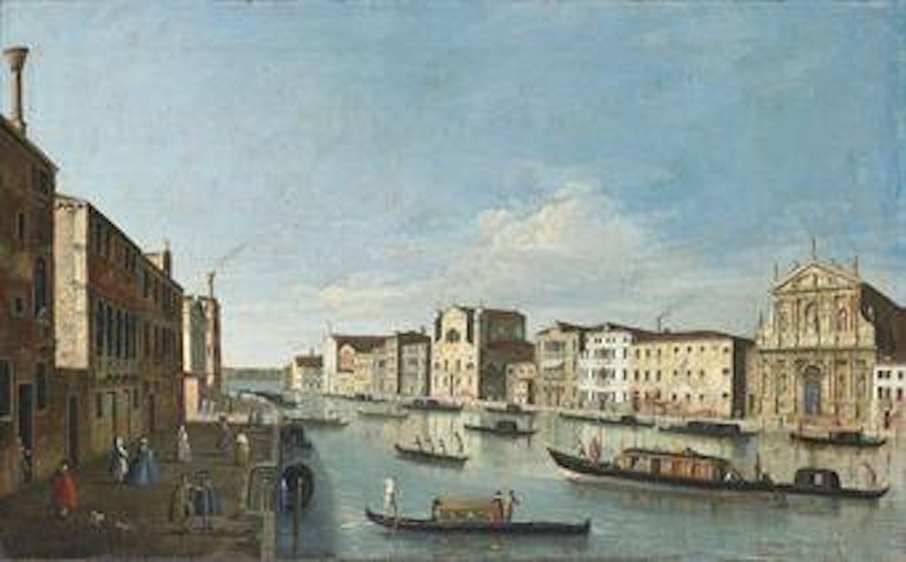 The Grand Canal, Venice, with the Churches of the Scalzi and Santa Lucia, and the Palazzi Bragadin and Barzizza by Apollonio Domenichini