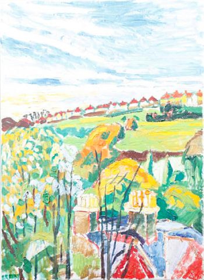 Autumn over the hills by John Bratby