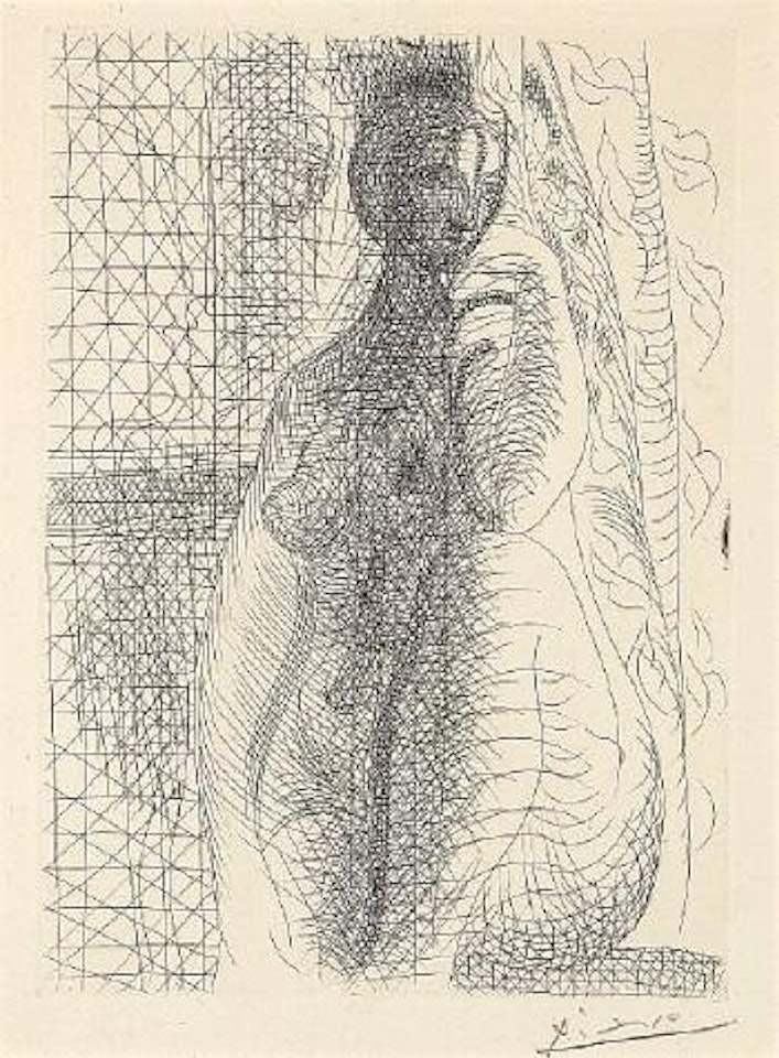 Femme nue à la Jambe pliée, Pl. 8, from La Suite Vollard (B. 141; Ba. 208) by Pablo Picasso