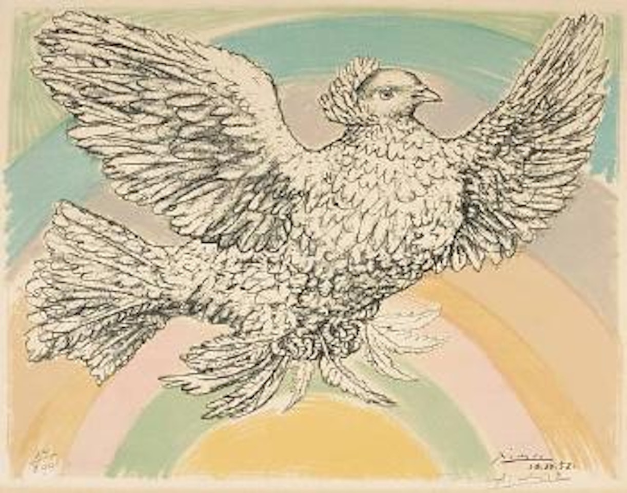 Colombe Volant (à l'Arc-en-ciel) (B. 712; M. 214) by Pablo Picasso