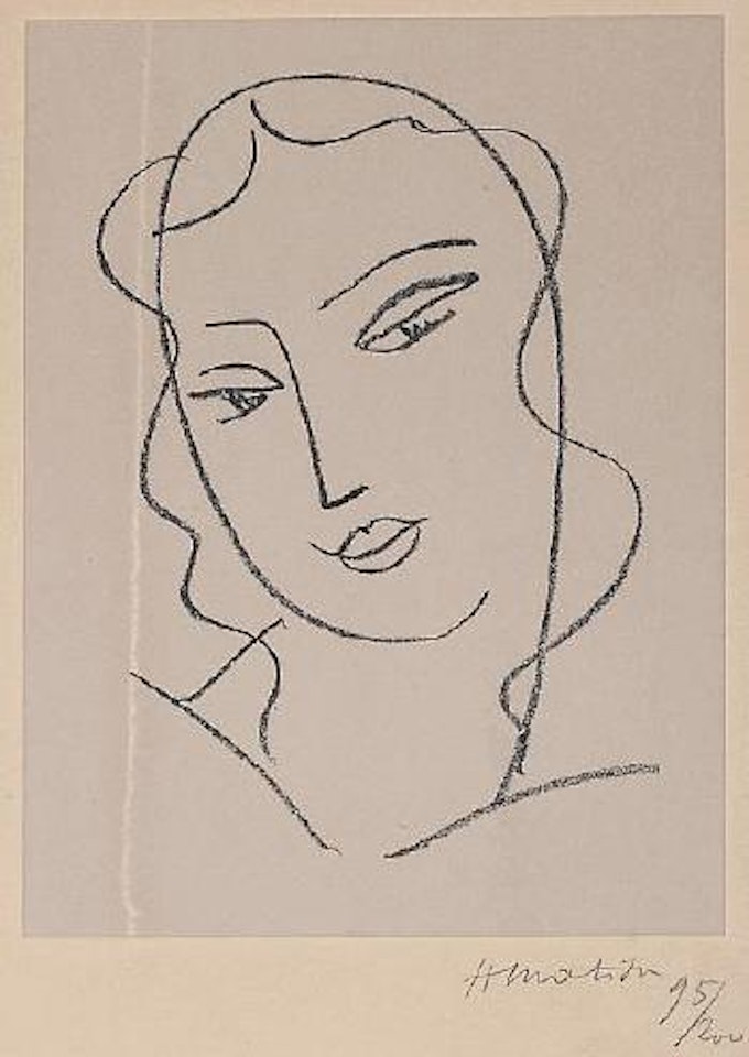 Etudes pour la Vierge - Tête Voilée (D. 641) by Henri Matisse