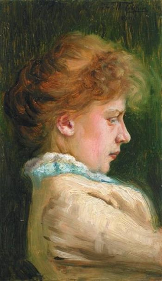 Portrait d'une jeune femme by Konstantin Makovsky