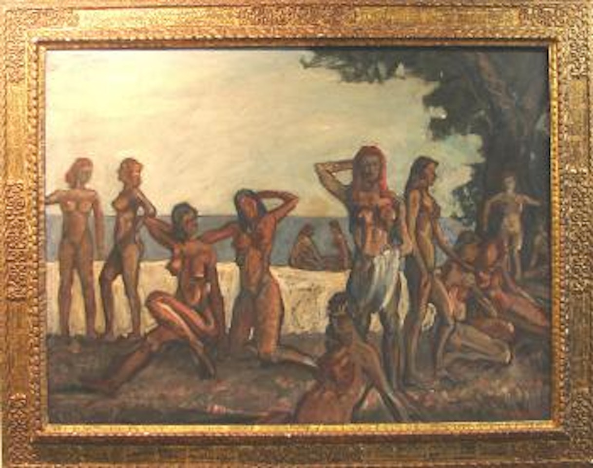 Nude bathers by Walter Emerson Baum