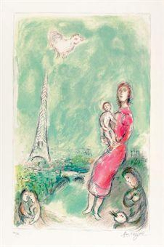 Maternité rouge (M. 984) by Marc Chagall