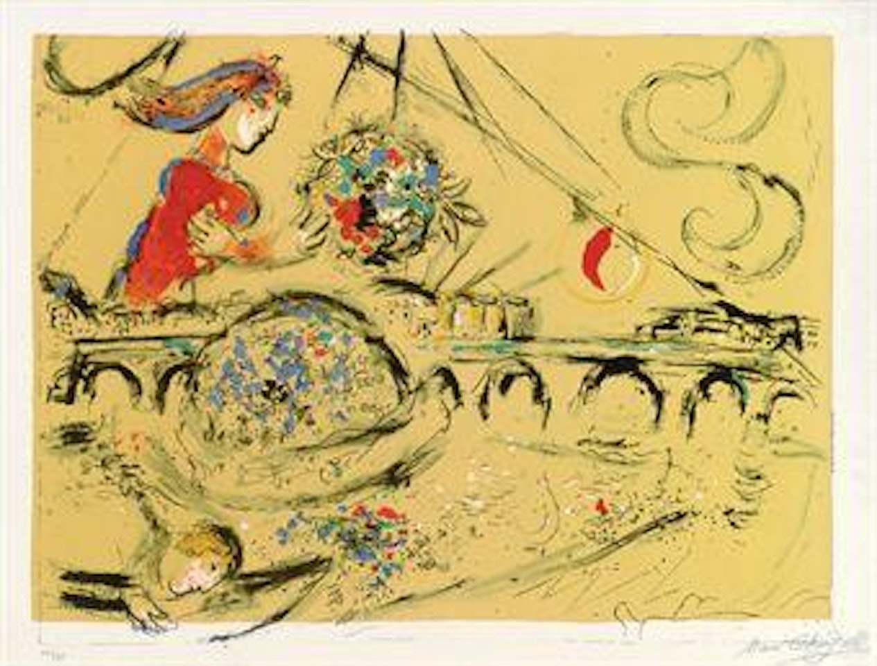Ile Saint-Louis (M. 225) by Marc Chagall