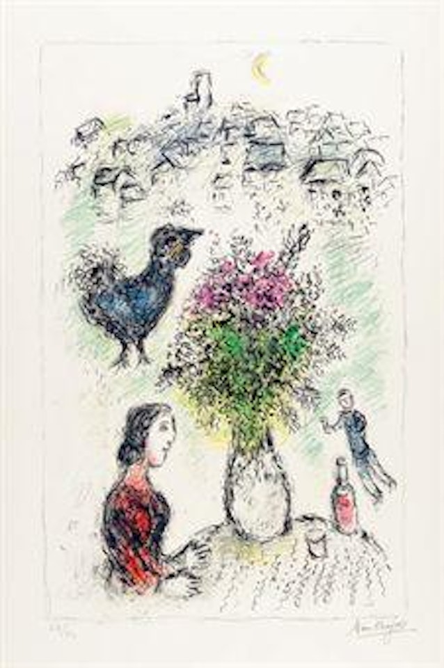 Bouquet rose (M. 979) by Marc Chagall