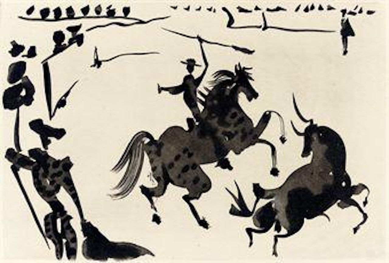 José Delgados (alias Pepe Illo), La Tauromaquia o Arte de Torear, G. Gili, Ediçiones de la Cometa, Barcelona, 1959 (B. 950-976; Ba. 970-998; C. books 100) by Pablo Picasso