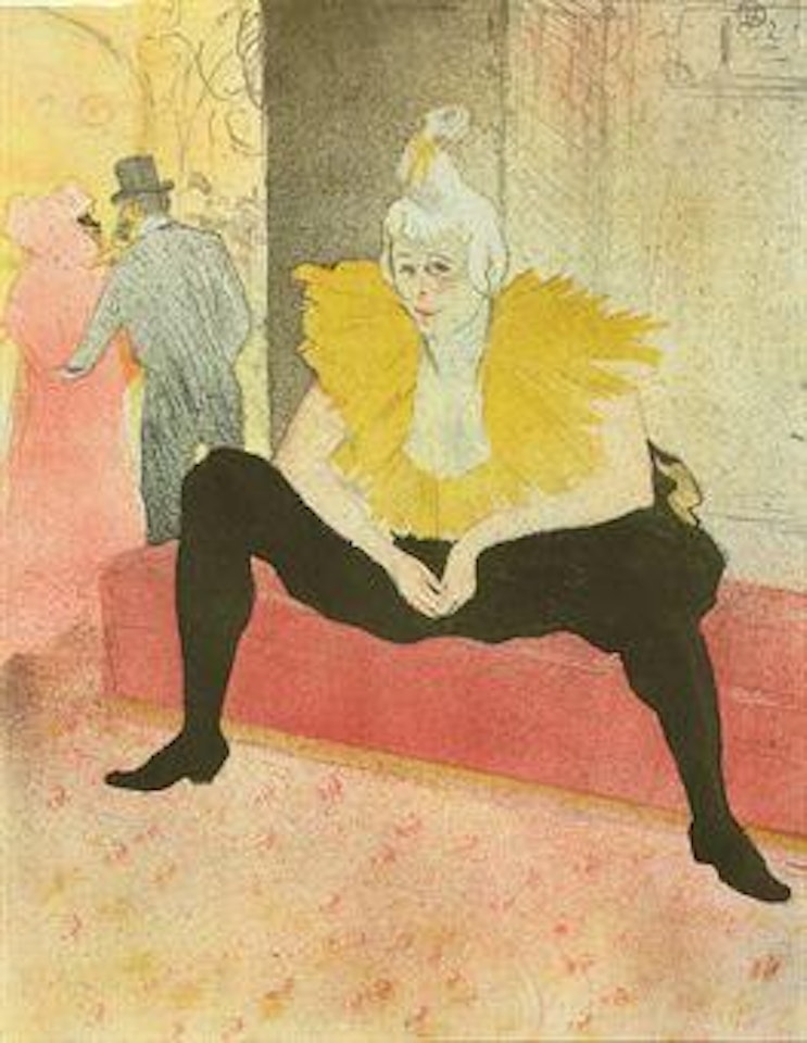 La Clownesse assise (Mademoiselle CHA-U-KA-O), from Elles (D. 180; W. 156; Adr. 172) by Henri de Toulouse-Lautrec