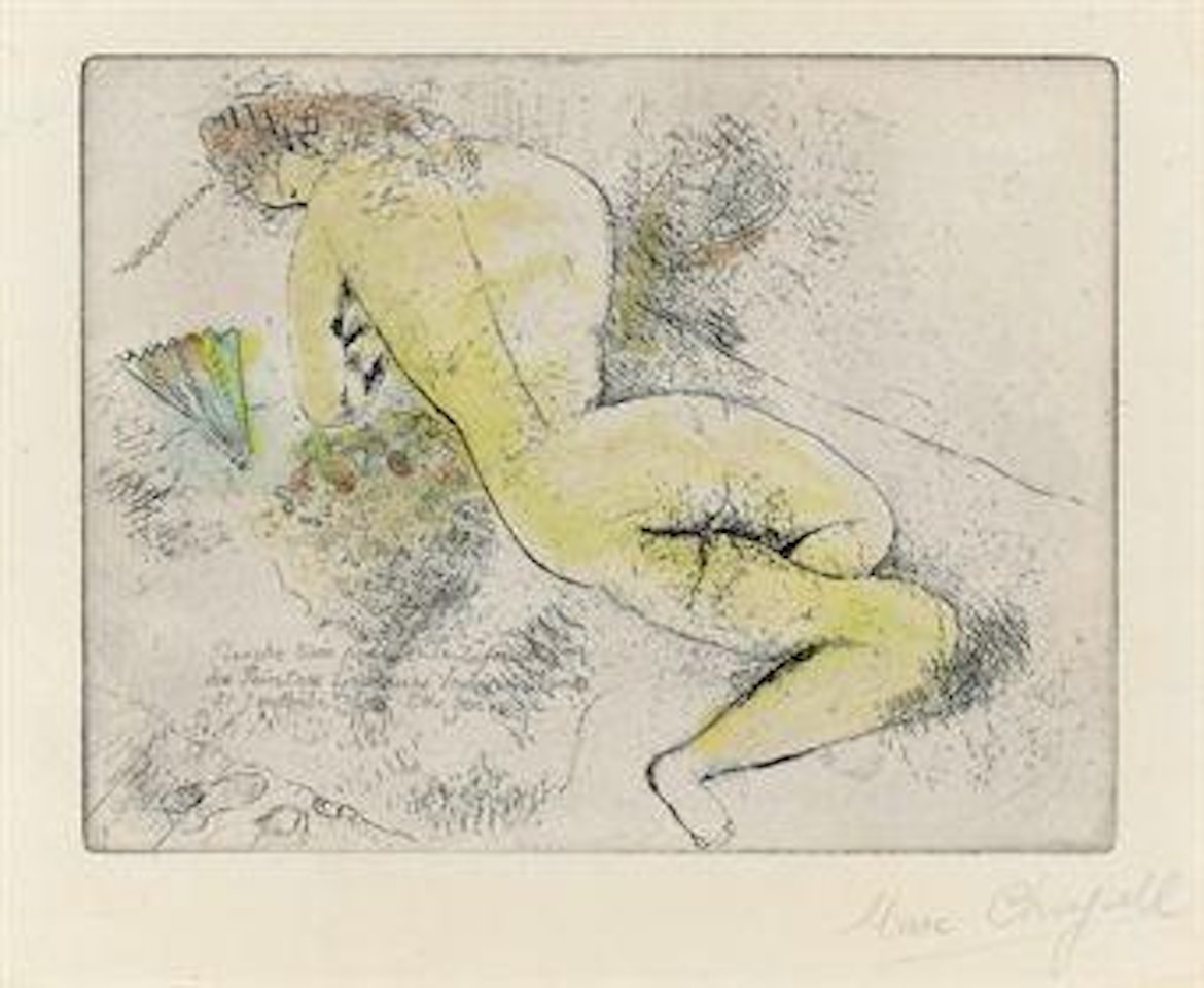 Nu à l'Eventail (Kornfeld 39) by Marc Chagall