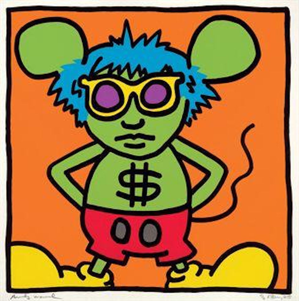 Andy Mouse: one plate (L. p. 68) by Keith Haring by Andy Warhol