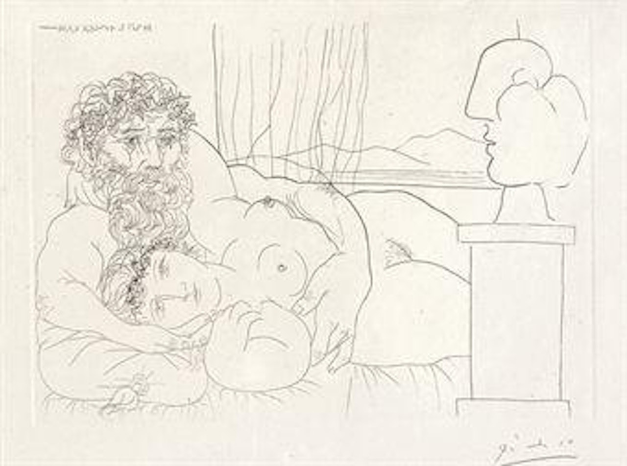 Le Repos du Sculpteur, I, from La Suite Vollard  (B 171; Ba 324) by Pablo Picasso