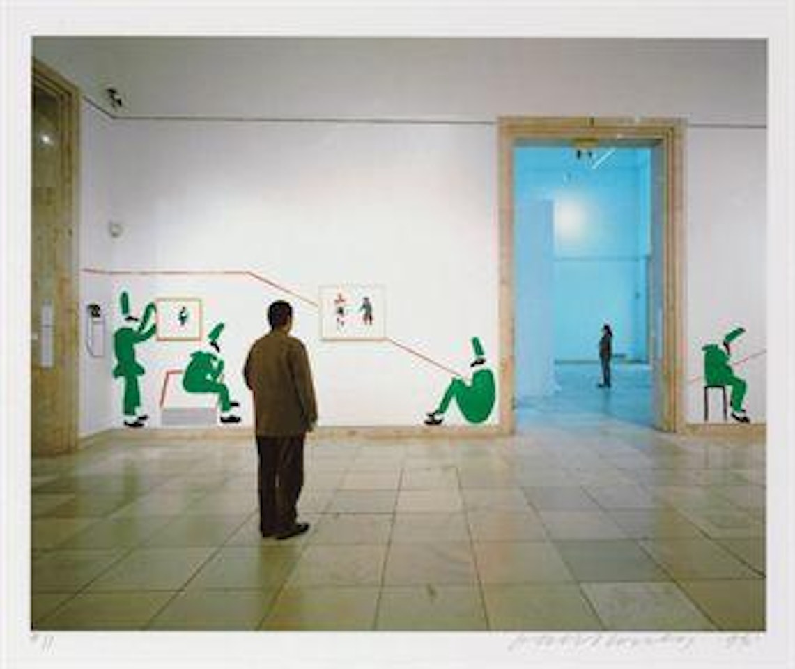Punchinellos with Helpers in Two Galleries 30 and 31st Oct 1995 (MCAT 369) by David Hockney