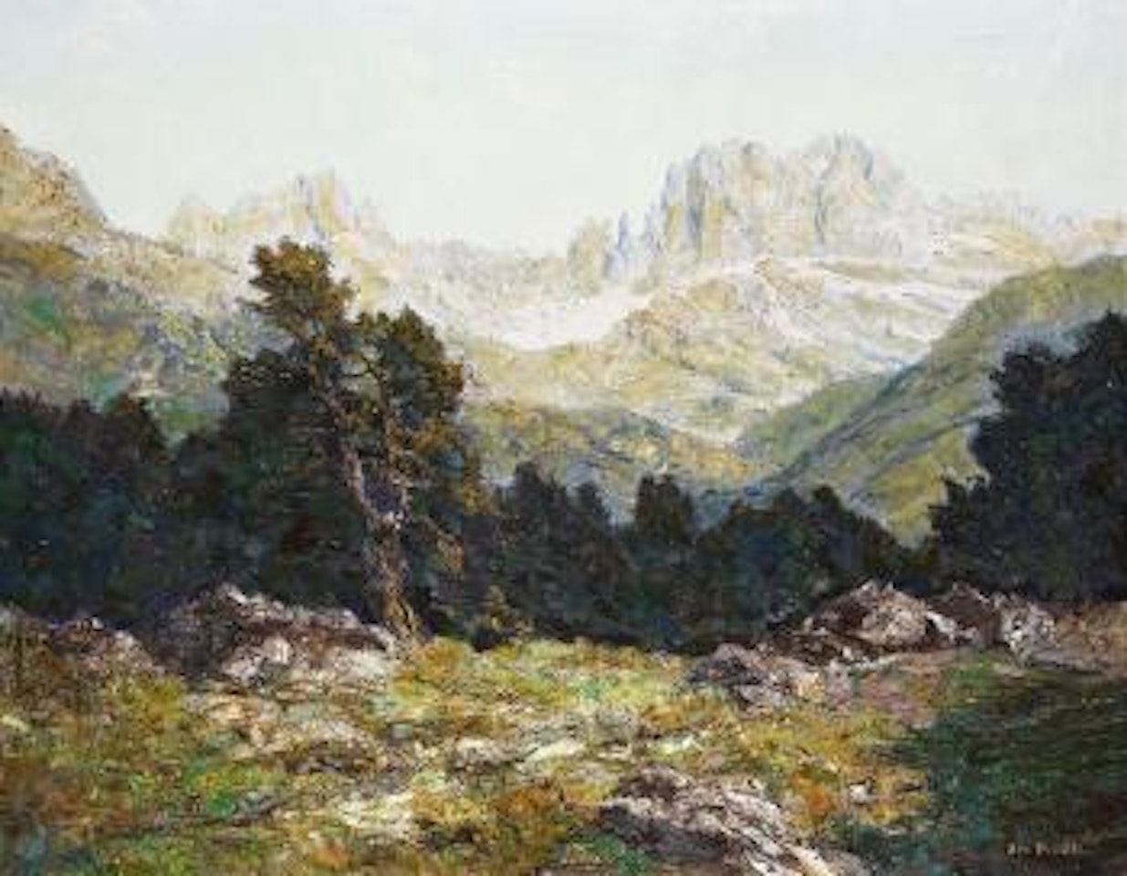 Blick auf den großen rosengarten by Otto Pippel