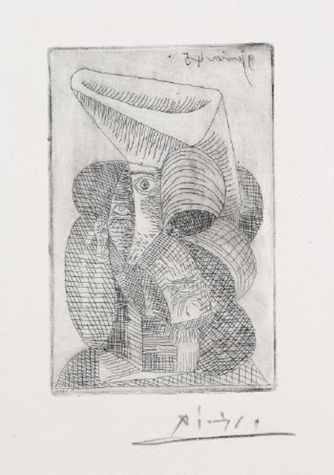 Tete de femme au Chapeau by Pablo Picasso