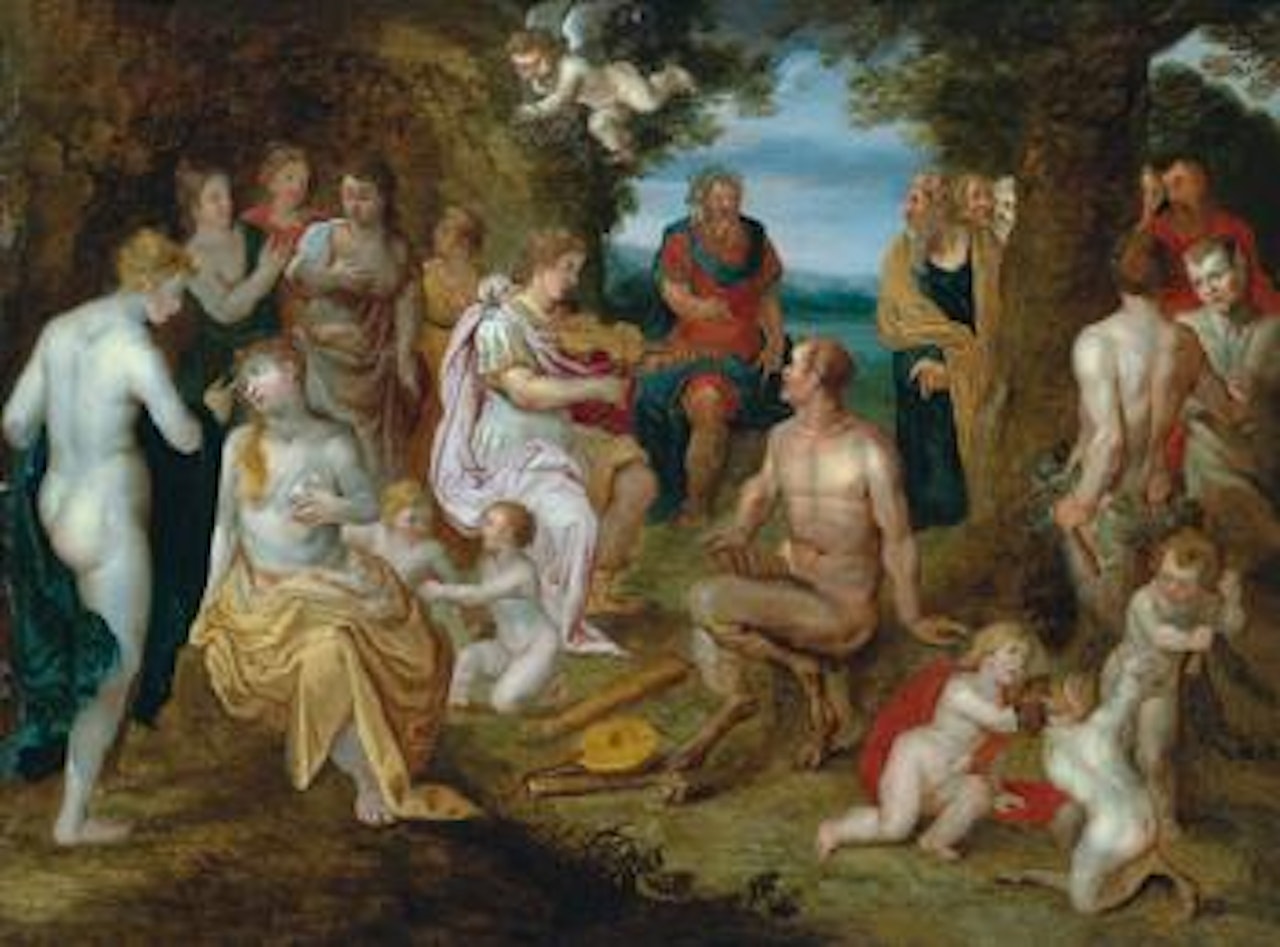 Die bestrafung des Königs Midas nach dem wettstreit zwischen Pan und Apoll by Hendrick de Clerck