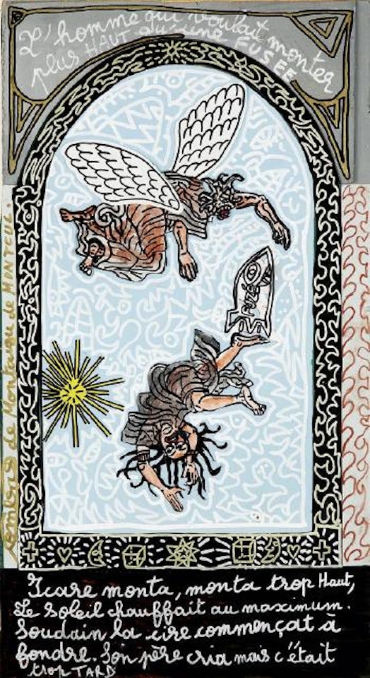 L'homme qui voulait monter plus haut qu'une fusée, Icare by Robert Combas