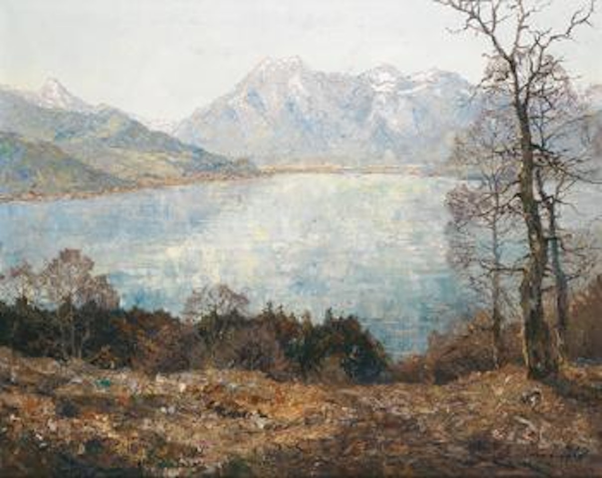 Early spring on Lake Tegernsee by Otto Pippel