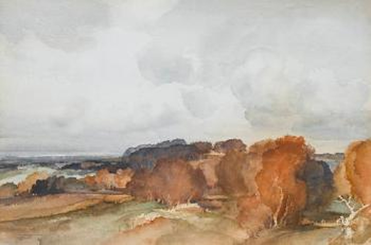 The Channel from Goodwood, autumn by William Russell Flint