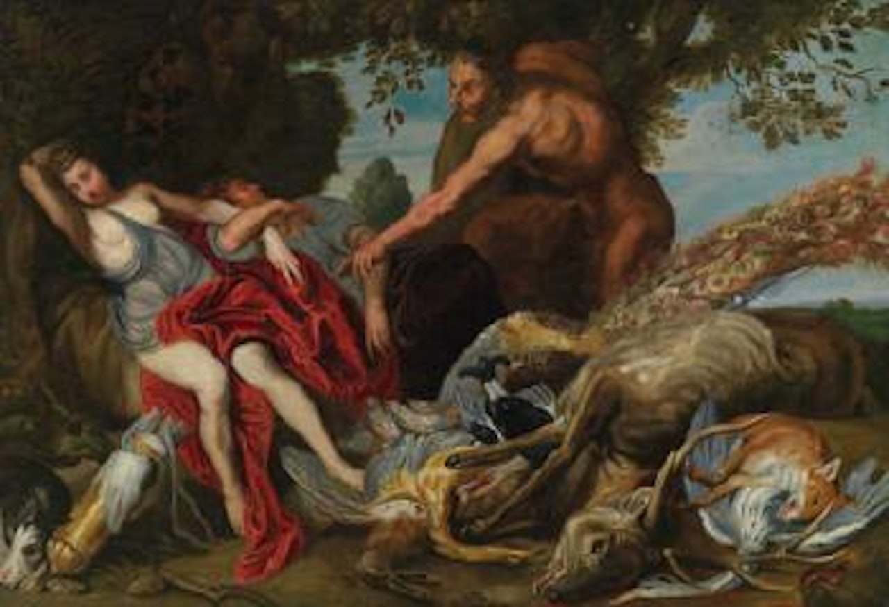 Diana nach der Jagd von Pan verspottet by Anthony van Dyck