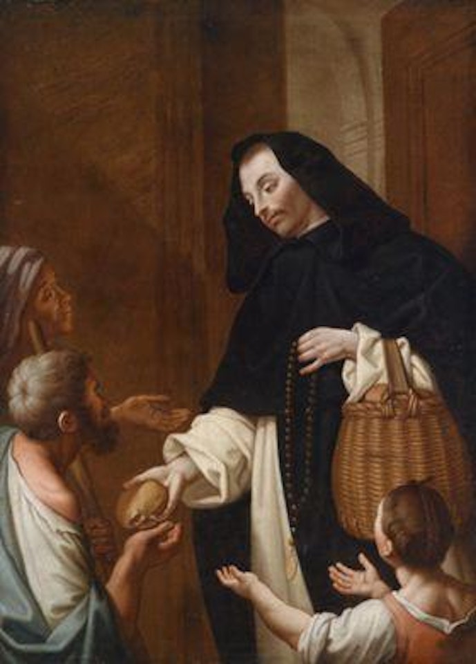 Der heilige Antonius bischof von Cambrai Almosen verteiland by French School