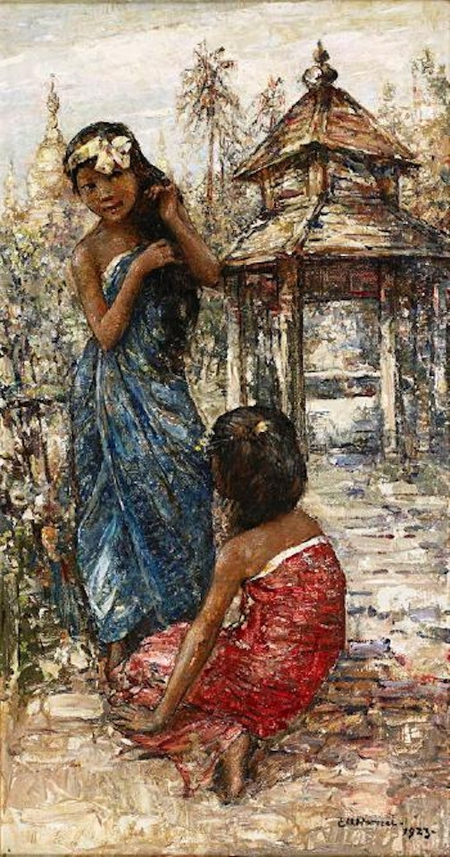 Burmese girls by Edward Atkinson Hornel