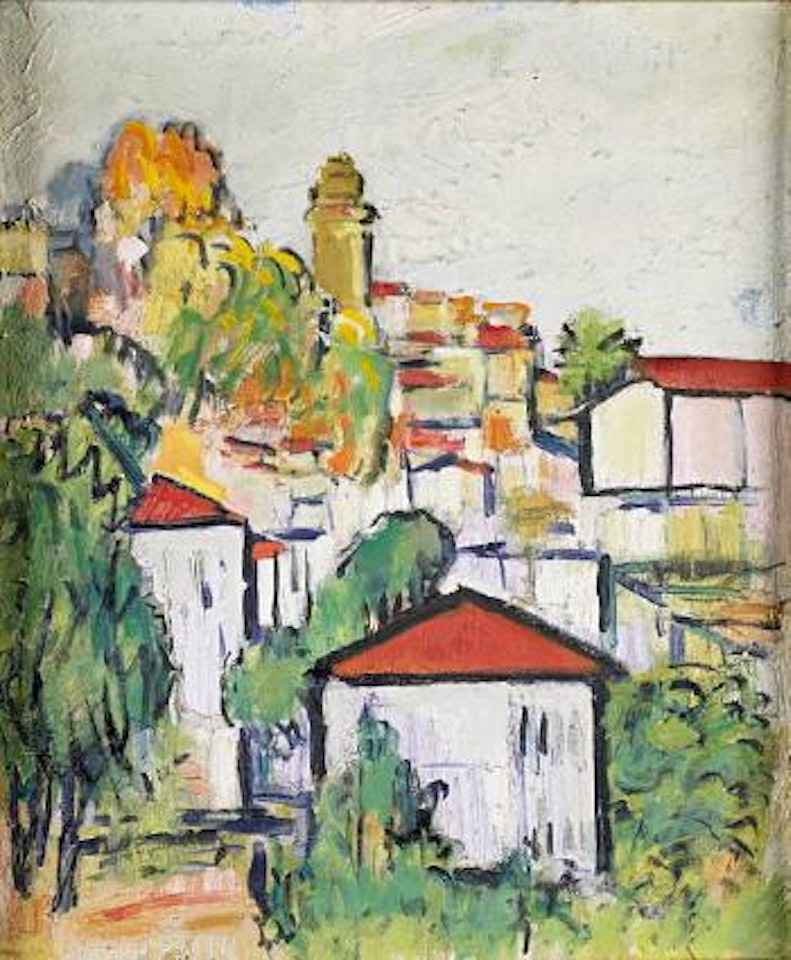 Rooftops, possibly Villefranche by George Leslie Hunter