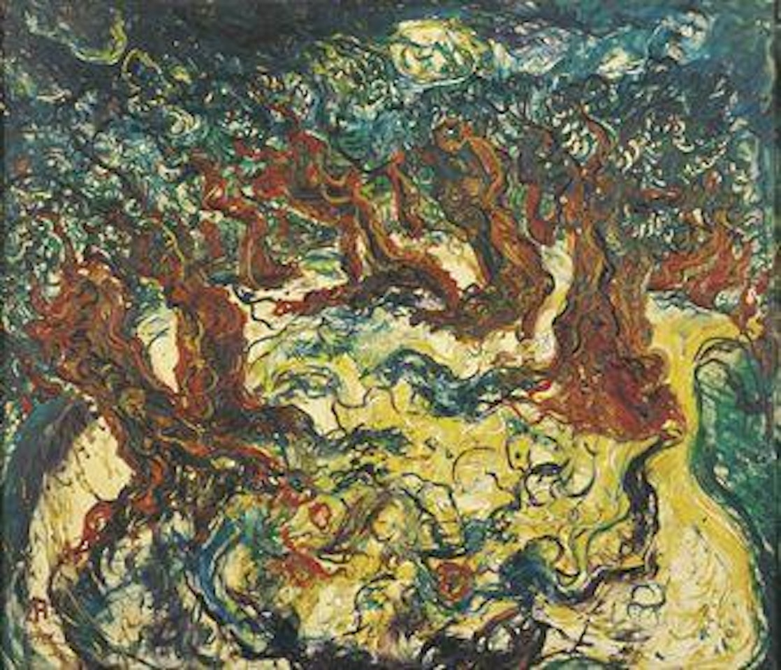 Pohon zaitun (Olive trees) by Affandi