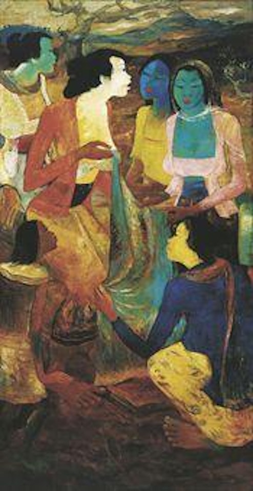 Women in the market by Hendra Gunawan