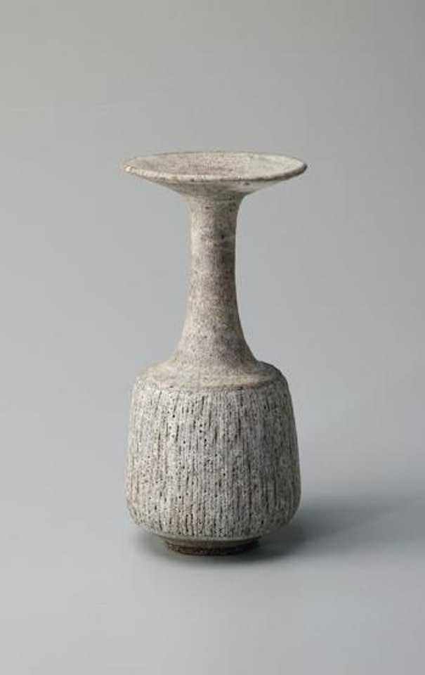 Vase with flaring lip by Lucie Rie