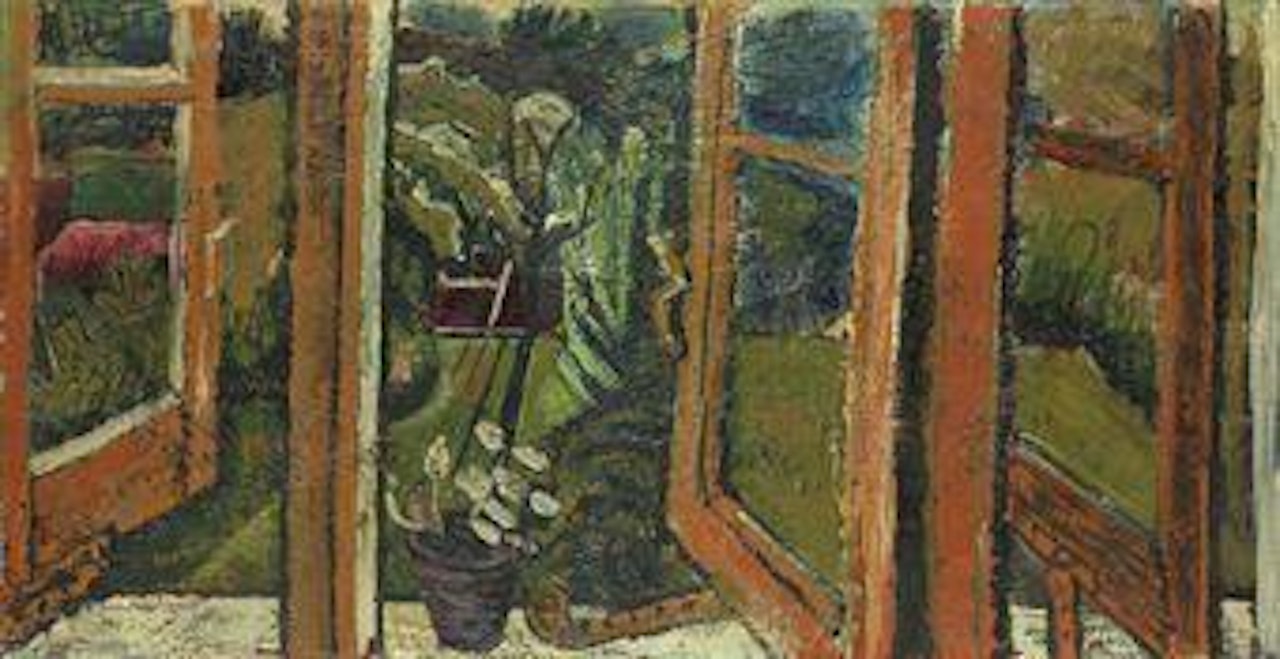 Landscape Through Window II by John Bratby