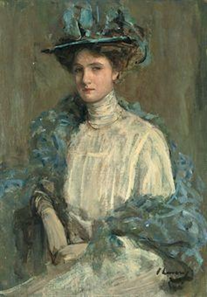 Portrait of a Lady in Blue by John Lavery