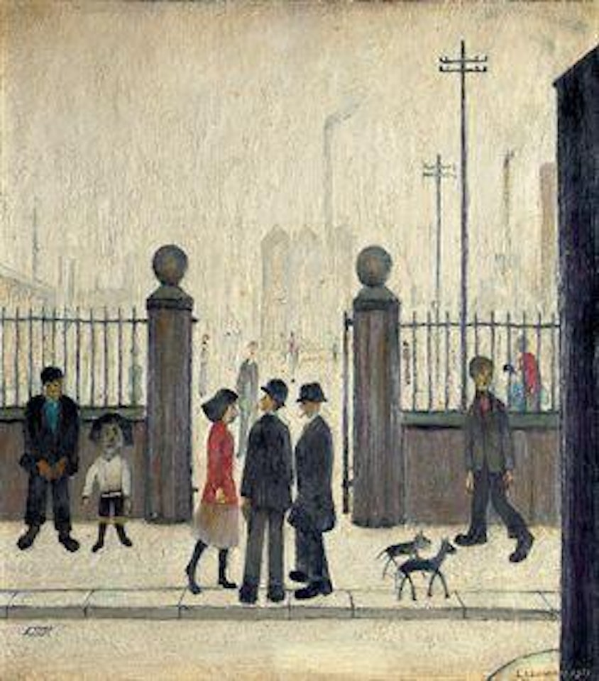 Figures at a Gateway by Laurence Stephen Lowry