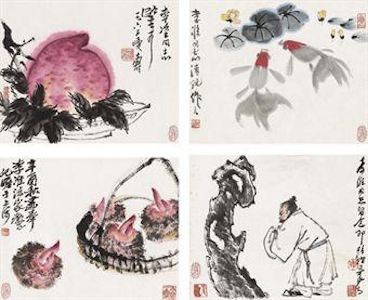Various Subjects by Li Keran  by Pan Tianshou  by Wu Zuoren by Zhu Qizhan