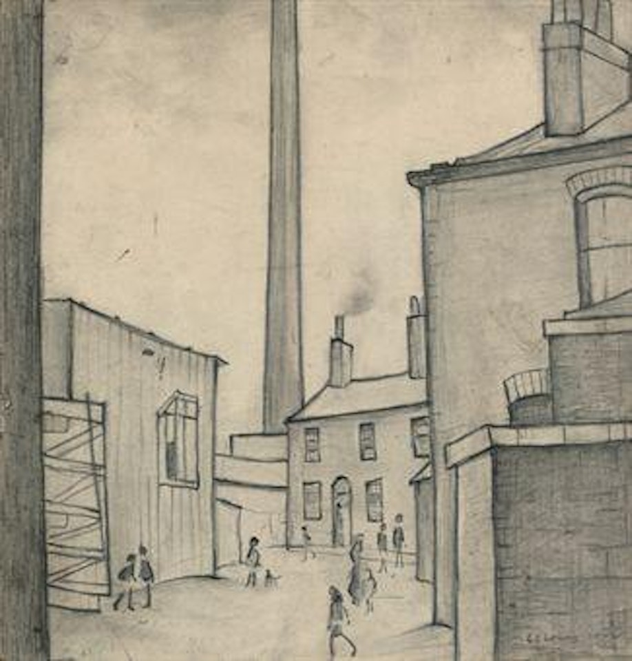 Industrial Scene, Droylsden by Laurence Stephen Lowry