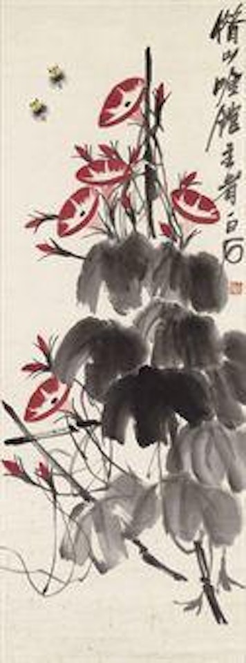 Morning Glories and Bees by Qi Baishi