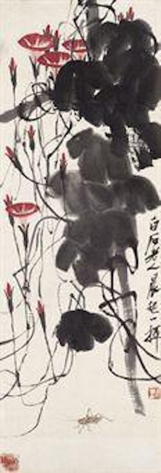 Morning Glories and Cricket by Qi Baishi