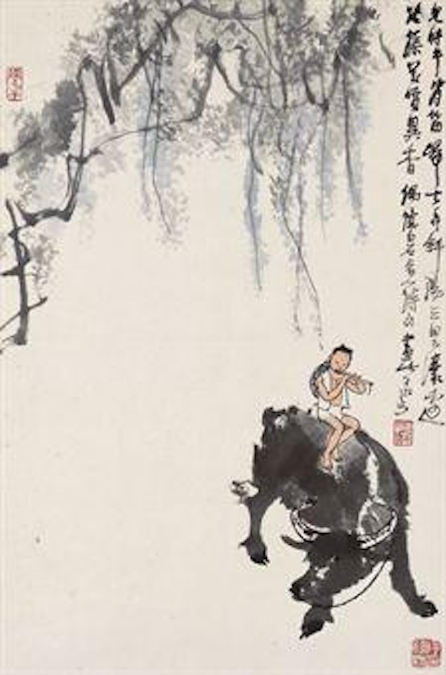 Herding by Li Keran