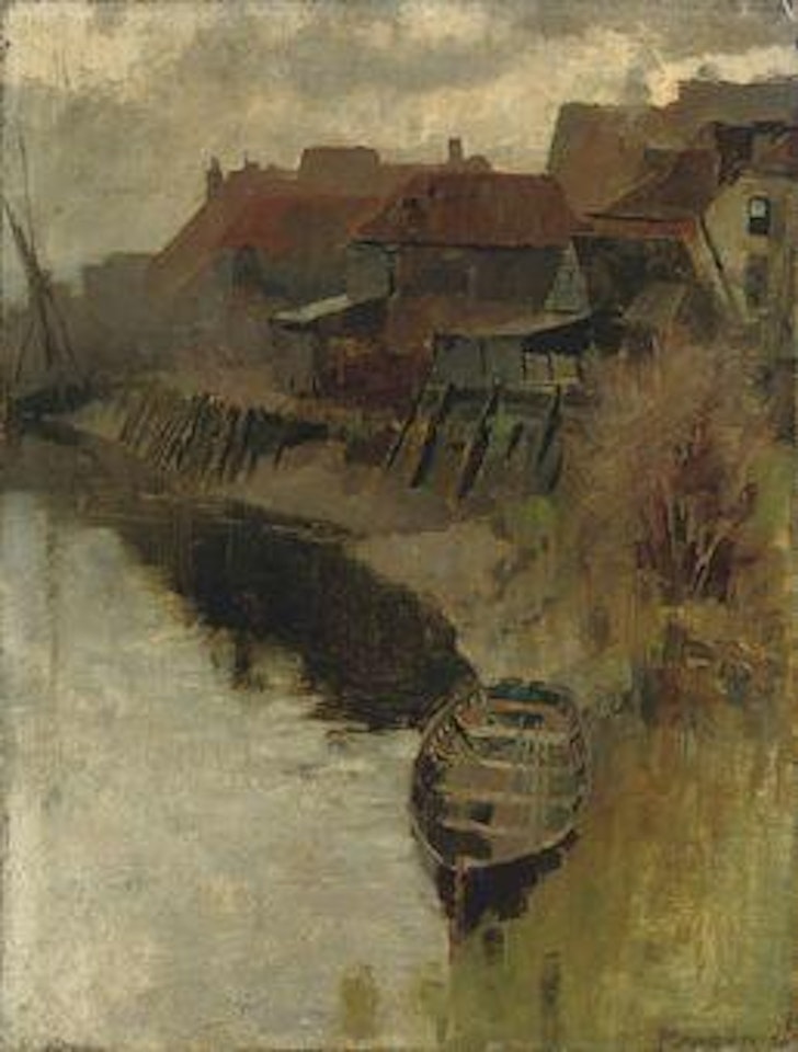 By the riverside by Sir Frank Brangwyn