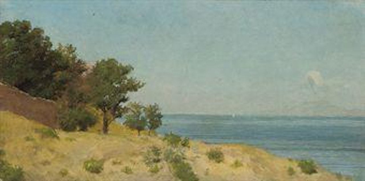 Coast off Capri by JOHN WILLIAM GODWARD, R.B.A.