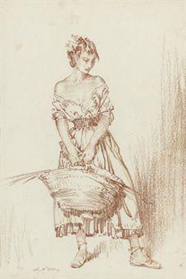 The pretty market girl, La Voulte-sur-Rhône by William Russell Flint