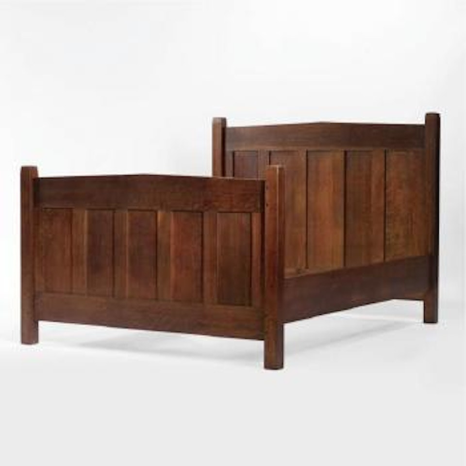 A Rare Bedstead by Gustav Stickley