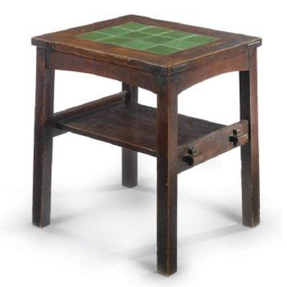 Twelve-tile Tea Table by Gustav Stickley