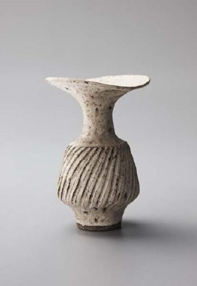 Vase with flaring lip by Lucie Rie